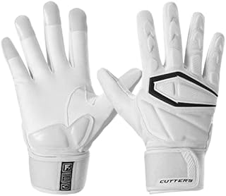 Cutters Football Gloves Padded for Lineman. Extra Grip. Force 4.0. Adults