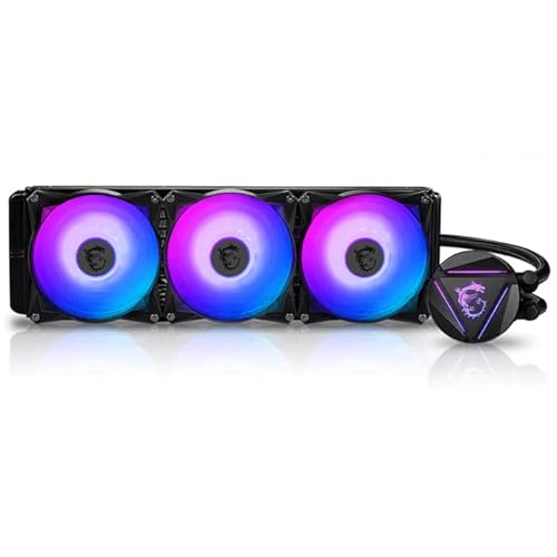 MSI MAG CORELIQUID 360R V2 Dissipatore CPU a liquido 360mm ARGB, 3x ventole 120mm PWM, compatibile con Intel e AMD, testata con loto ruotabile, Mystic Light - Sistema di raffreddamento - Immagine 3