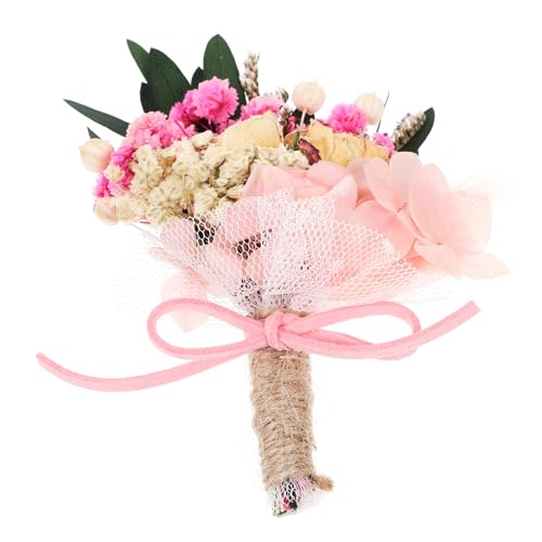 Boutonniere y corsage mini flores secas para boda miniatura 1