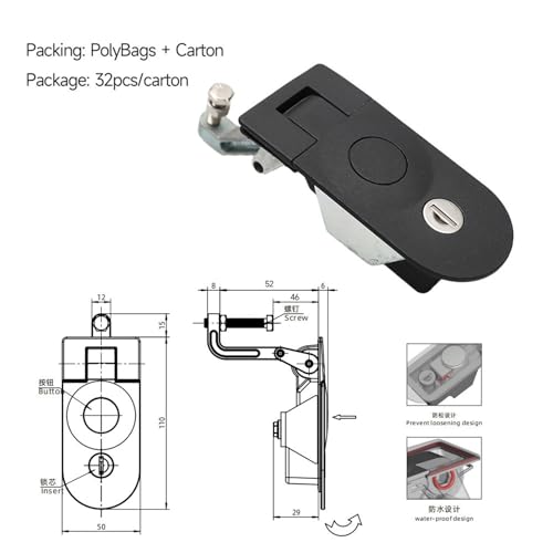 Loquet à compression réglable scellé en zinc résolvant les fuites d'étanchéité - 4