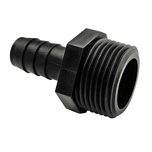 20 Pcs 1/2" Barb X 3/4" Npt Male Connector, Plastic Hose Barb Fitting, Adapter, Industrial Hose Barb To Pipe Fittings Connect #TOP2