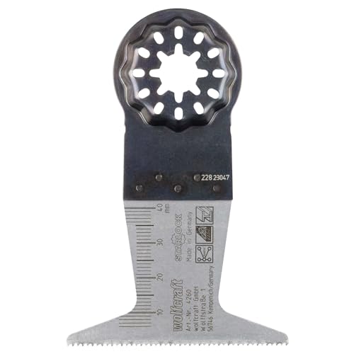wolfcraft Tauchsägeblatt „Expert“ BiM, STARLOCK-Aufnahme, Holz, NE-Metalle, Gipskartonplatten 65mm I 4260000 I Für Ablängarbeiten, Tauch- und Längsschnitte