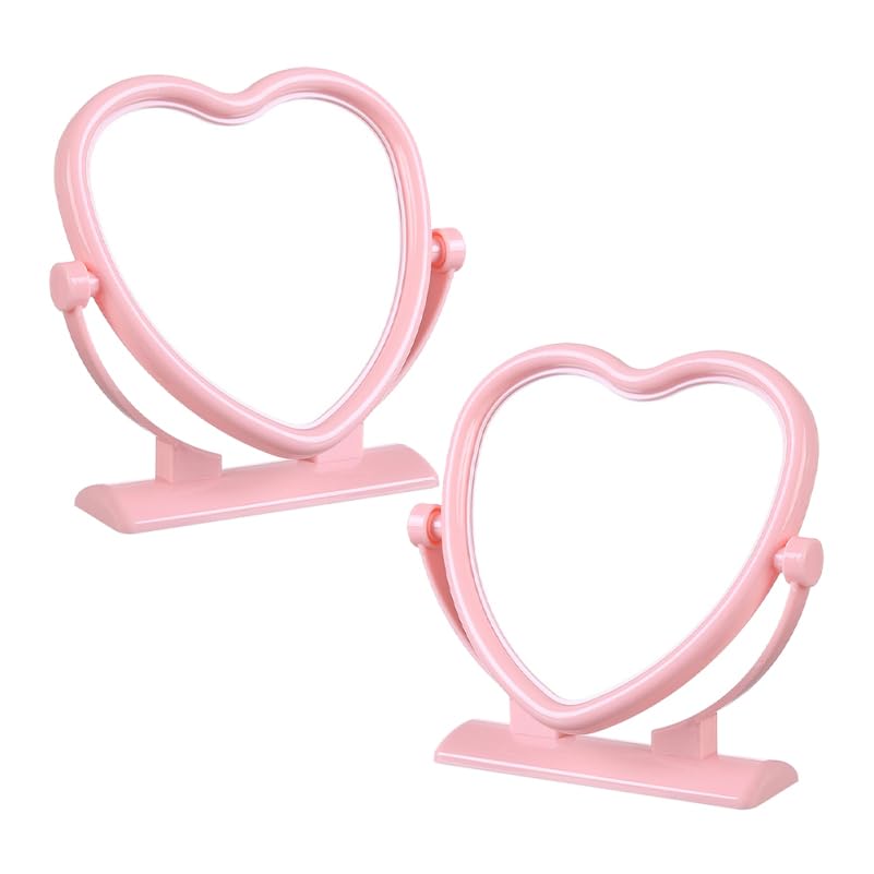 Espejo de Maquillaje Doble Corazón 5.9 x 5.3 in Amosfun