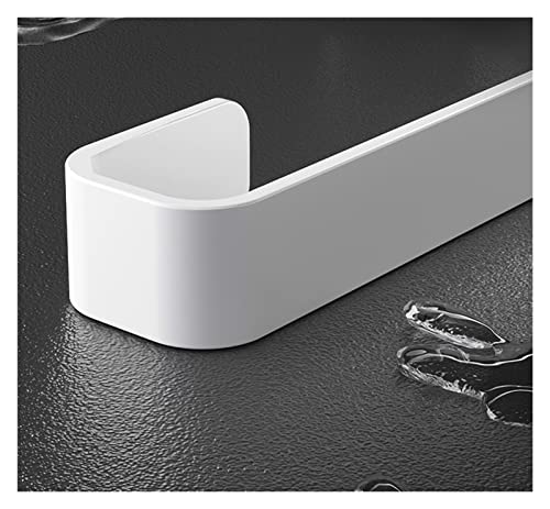 DOCHKA Handtuchhalter, Handtuchhalter, Wandmontage, Handtuchständer, Handtuchhalter, kleiner Handtuchhalter für Bad und Küche, SUS 304 Edelstahl, gebürstete Oberfläche (Farbe: Weiß, Größe: 20 cm)