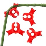 40 Pcs Low Stress Training Clips, 90 Degrees Plant Trainer, Bud Benders, Plant Stem Support Bender for Plants - Red
