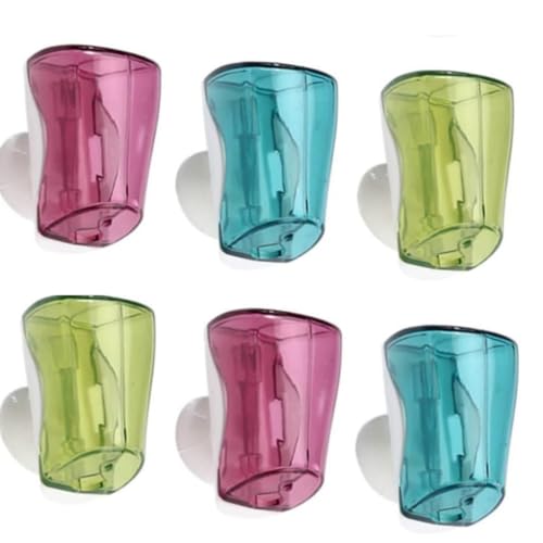 Reviews de Portacepillos de dientes los mejores 5. 41 LimCryspp 6 Piezas Tapa Antipolvo para Cepillo Dientes Toothbrush Holder portacepillos Ducha succión Perchero con Tapa portacepillos Dientes Estante para cepillos Dientes Ventosa...