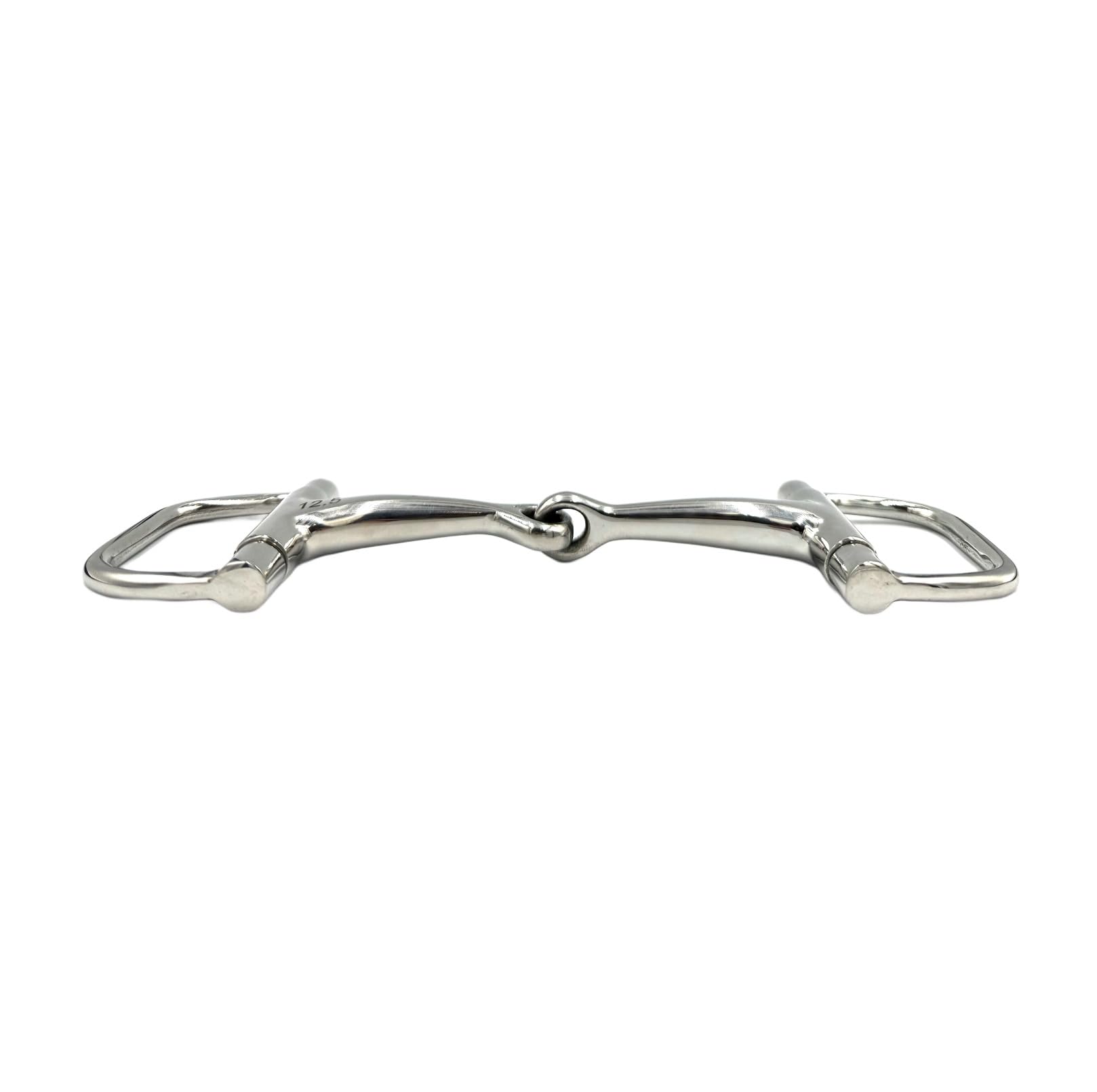 Equine Smile ES0106 D-Ring D-Button Bit Simple Broken Stainless Steel 16 mm (14.5 cm), silver - Image 3