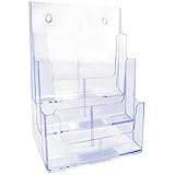 Organizador Triplo Vertical Maxcril – Ps rigido, 3 Compartimentos, para Mesa, Escritório ou Home Office