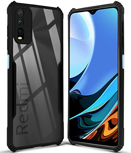 Image of Jkobi Hard PC Crystal Bumper Shockproof Back Cover Case for Xiaomi Mi Redmi 9 Power with Camera Protection (Matte Black)