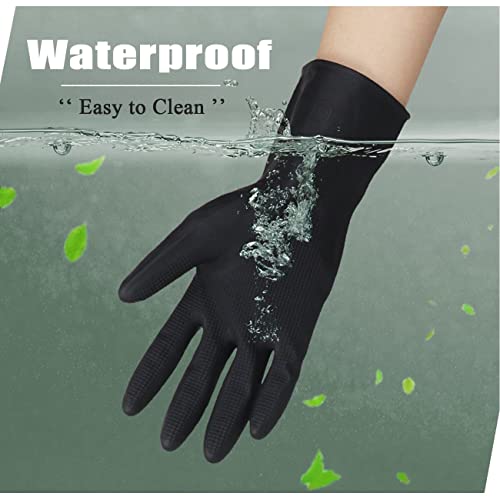 Vovcig Hair Dye Gloves, 3 Pairs Professional Hair Coloring Accessories Dye Gloves Reusable For Hair Salon Hair Dyeing, 3 Left+3 Right, Black #TOP3