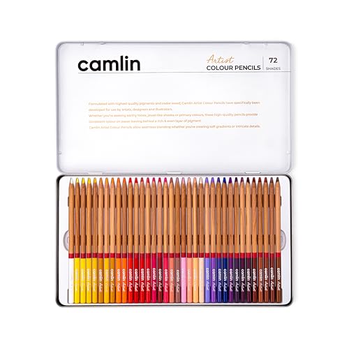 Image of Camlin Artist Colour Pencils - 72 Shades,Ink Color: Multicolor