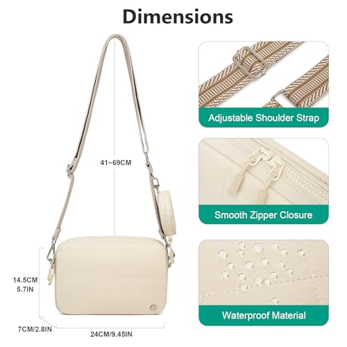 Image of JEEHAN Quilted Crossbody Bags for women Designer Shoulder Handbags Small Purse