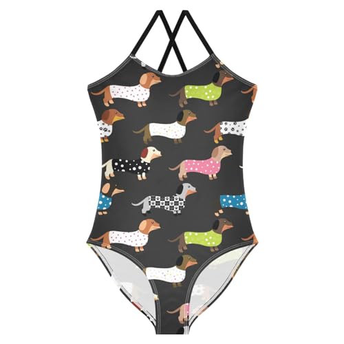 Image of CaTaKu Girls One Piece Swimsuits Hawaiian Toddler Bathing Suit for Girls Kids Swimwear 3-10 Years