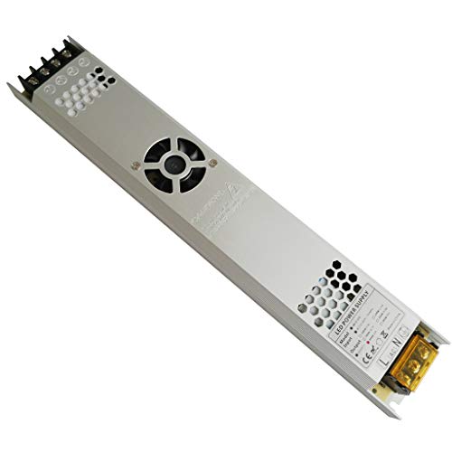 YAYZA! 1-Pack Compact Ultra-Slim IP20 12V 25A 300W Low Voltage LED Driver Transformer Module Universal AC DC Switching Power Supply Indoor Adapter