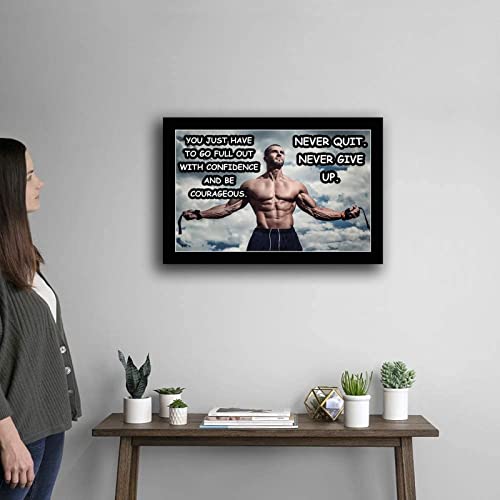 Lirong Never Give Up Motivational Inspirational Posters Home Decor Wall Art Print For Gym Motivational Quotes Poster Printing 08X12Inch(20X30Cm) #TOP3