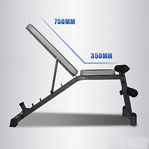 FACAZ Sit-up-board – bankdrukken instelbare oefening, buikspieren fitness rugligging board sterkte, fitnessapparaten, donkergrijs - Image 5