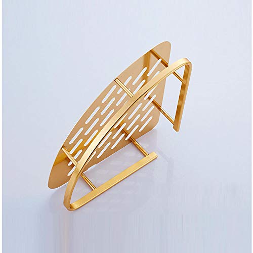 Panier de douche doré support sèche-cheveux étagère salle de bain - 5