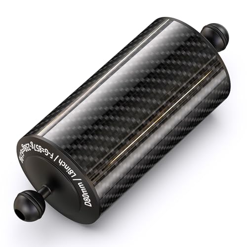 Carbon Fiber Underwater Float Arm with Dual Ball Mounts for Photography and Video, Compatible with Diving Trays, Video Lights, Strobes (Black, 80mm8')