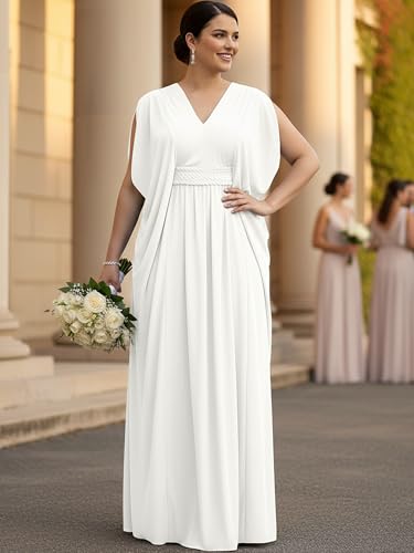 Image of KOH KOH Womens Long V-Neck Grecian Goddess Wedding Guest Maxi Dress Gown