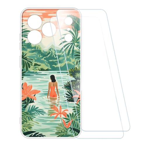 ESACMOT �v�����g�P�[�X + 2�������K���X�t�B���� Doogee Note 56 �Ƃ̌݊�������, �Ռ��z���\�t�g�J�o�[ HD�N���A (�j������)