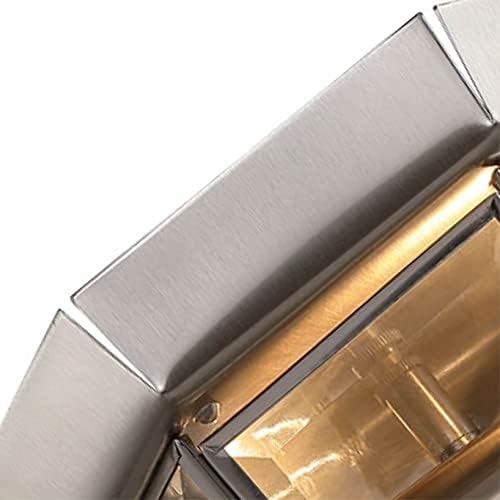 nielsen Thornham 2 Light Octagonal Flush Mount Internal Porch Light in Satin Silver