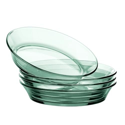 STP GOODS Glass Soup Bowls Set of 4 – Borosilicate Glass Bowls with Handles, Microwave & Dishwasher Safe, Elegant Glass Bowls for Soup, Pasta, Salad and Dessert