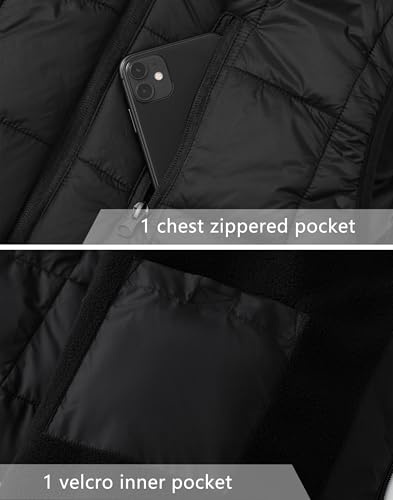 Image of Vcansion Men's Outdoor Quilted Puffer Vest Stand Collar Lightweight Down Sleeveless Jacket Padded Vest