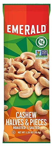 Emerald Cashew Halves and Pieces, 1.25-Ounce (Pack of 12)