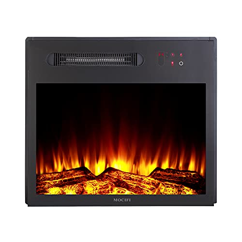 fireplace heater insert 23 inch - MOCIFI 23 inch Built-in Electric Fireplace Insert Heater, Recessed Freestanding Fireplace, Remote Control, Touch Screen, Adjustable Flame Brightness Speed, Low Noise, 1500W, Black