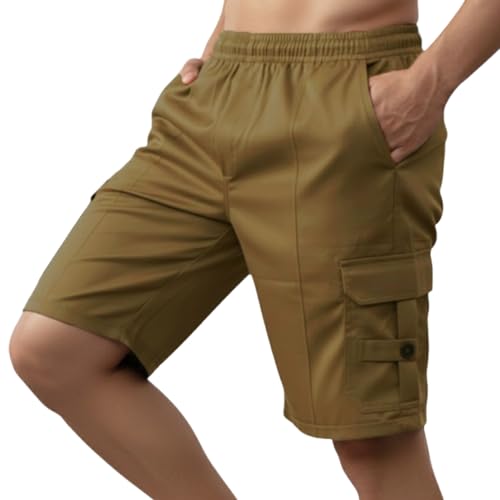 Image of NINQ Men's Half Cargo Shorts Featuring a Slim Yet Relaxed fit, Designed for Comfort. Stylish Casual Shorts with Functional Pockets, Perfect for Casual wear.