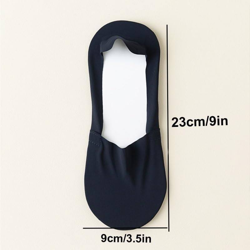 4 Pairs of Summer Thin Solid Color Anti Slip and Invisible Low Cut Ice Silk Boat Socks