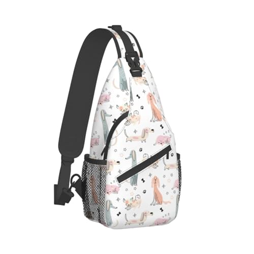 Cute Dog Crossbody Bag Dog Shoulder Bag Backpack Cute Sling Bag Chest Casual Daypack Animal Bag for Outdoor2