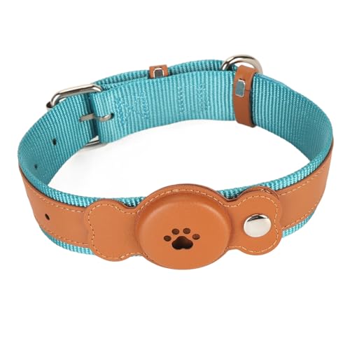 Collier pour chien robuste et réglable en cuir marron résistant à l'eau