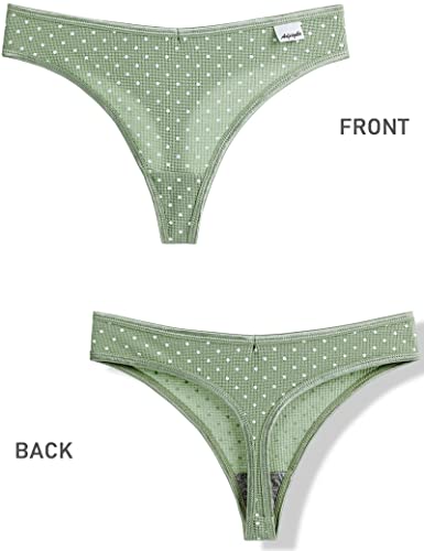 Kiench Teens Underwear Thongs Cotton Junior Girls' Hipster Panties Low Rise V Waist 6-Pack2