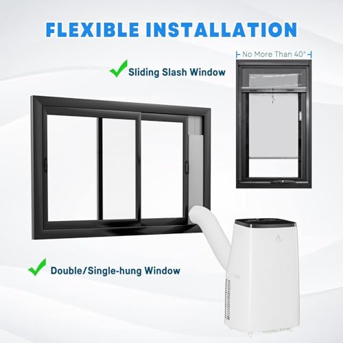 Image of Garvee Portable Air Conditioner, 14000 BTU Portable AC Unit, Cool /Dry /Fan /Sleep Mode, 24H Timer, Window Kit & Remote Control Included, Quiet Operation, Fast Cooling for Bedroom /Office /Living Room