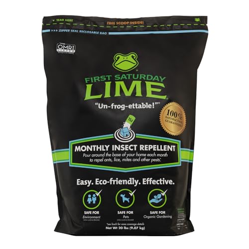 Image of First Saturday Lime Insect Deterrent-20LB Bag| Monthly Insect Shield| Multi-Purpose Insect Control for Outdoors| Prevents Ants & Other Insects