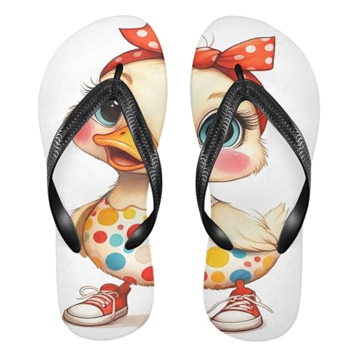 STAYTOP Cute Cartoon Duckling Flip Flops Sandals of Men's & Women's,Sandals Beach Slippers Shower Slides