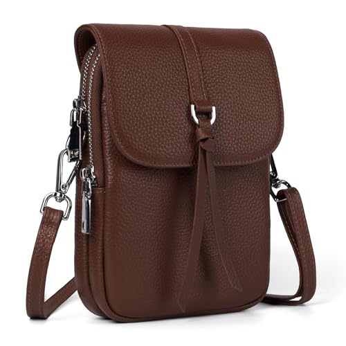 Image of befen Genuine Leather Small Crossbody Bags for Women Cell Phone Purse