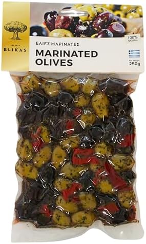 Blikas Aceitunas Griegas Verdes y Negras Marinadas (2 x 250 g) – ...