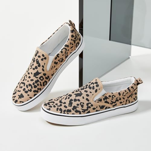 Image of Women's Canvas Slip On Sneakers Non Slip Loafers | low top non slip on walking breathable casual comfortable fashion tennis