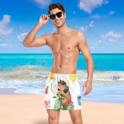 Secado rápido garantizado en pantalones cortos de natación para hombre con estampados 7