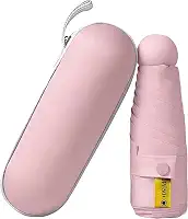 Guarda chuva de Bolso Ultra Compacto e Versátil – Mini Guarda-chuva Dobrável com Proteção UV, Leve e Portátil – Inclui Estojo Estilo Cápsula para Chuva e Sol