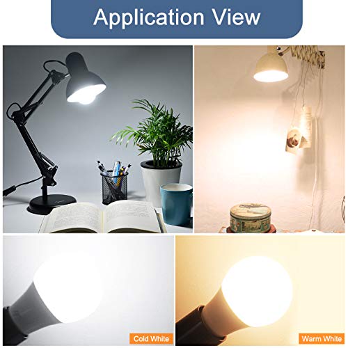 A19 LED Bulb Hansang Gu24 Light Bulb Base,9W (100W Equivalent),900 Lumens,5000K Daylight,220 Degree Beam Angle,Gu24 Twist Base,for CFL Upgrade,Non-Dimmable 4 Pack