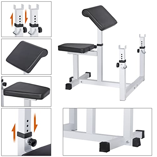 Ant March Preacher Curl Weight Bench Seated Arm Isolated Barbell Dumbbell Biceps Station Home Gym Max Load 450Llbs #TOP2