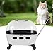 Cat Carrier with Wheels Pet Travel Carrier Pet Carrier with Pull Rod Rolling Carrier Pet Stroller, for Cats Camping Traveling