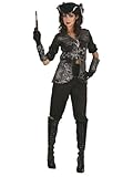 Schwarzes Seeräuber Kostüm für Damen - L Piratin Pirat Karneval Piratenbraut Boland 87429
