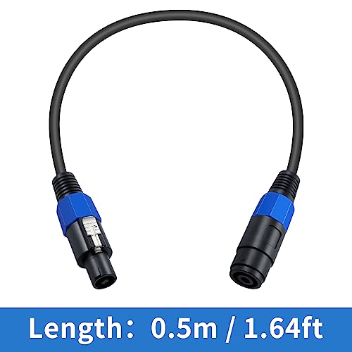 Cable de extensión Speakon macho a hembra Poyiccot de 18 AWG para DJ PA Stage 7