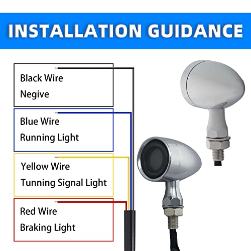 Image of Motorcycle Turn Signals LED Front Lights 2 PCS, Vintage 42 LEDs Switchback White Amber Light for Running Turn Blinkers Universal Fit Scooter Suzuki Yamaha Honda Harley Dyna Bobber-Black