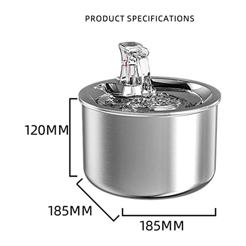Kitty Spout Fuente de Agua para Gatos de Acero Inoxidable 2L miniatura 6