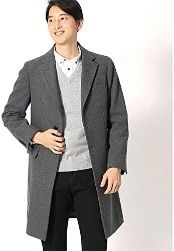 Amazon コムサイズムメンズ Comme Ca Ism Nobiliaウールメルトン チェスターコート グレー 04 S コート ジャケット 通販